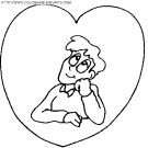 saint valentine hearts coloring
