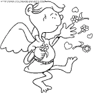 saint valentine cupid coloring