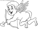 saint valentine cupid coloring