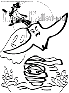 halloween-animals coloring book pages