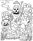 halloween monsters coloring