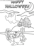 halloween-monsters coloring book pages