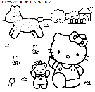  Hello Kitty coloring book pages