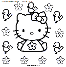 hello kitty coloring book pages to print - Free hello kitty printable