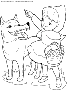  little red riding hood coloring book pages