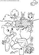 the three little pigs coloring