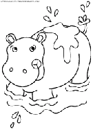 hippopotamus coloring