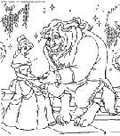 beauty and the beast coloring