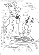 lady and the tramp coloring