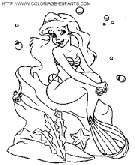 the little mermaid coloring