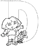 alphabet dora the explorer coloring