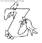 letter-birds coloring book pages