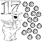 numbers-sesame-street coloring book pages