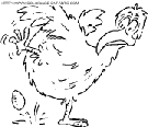 hens coloring book pages