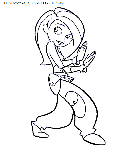 kim-possible coloring book pages